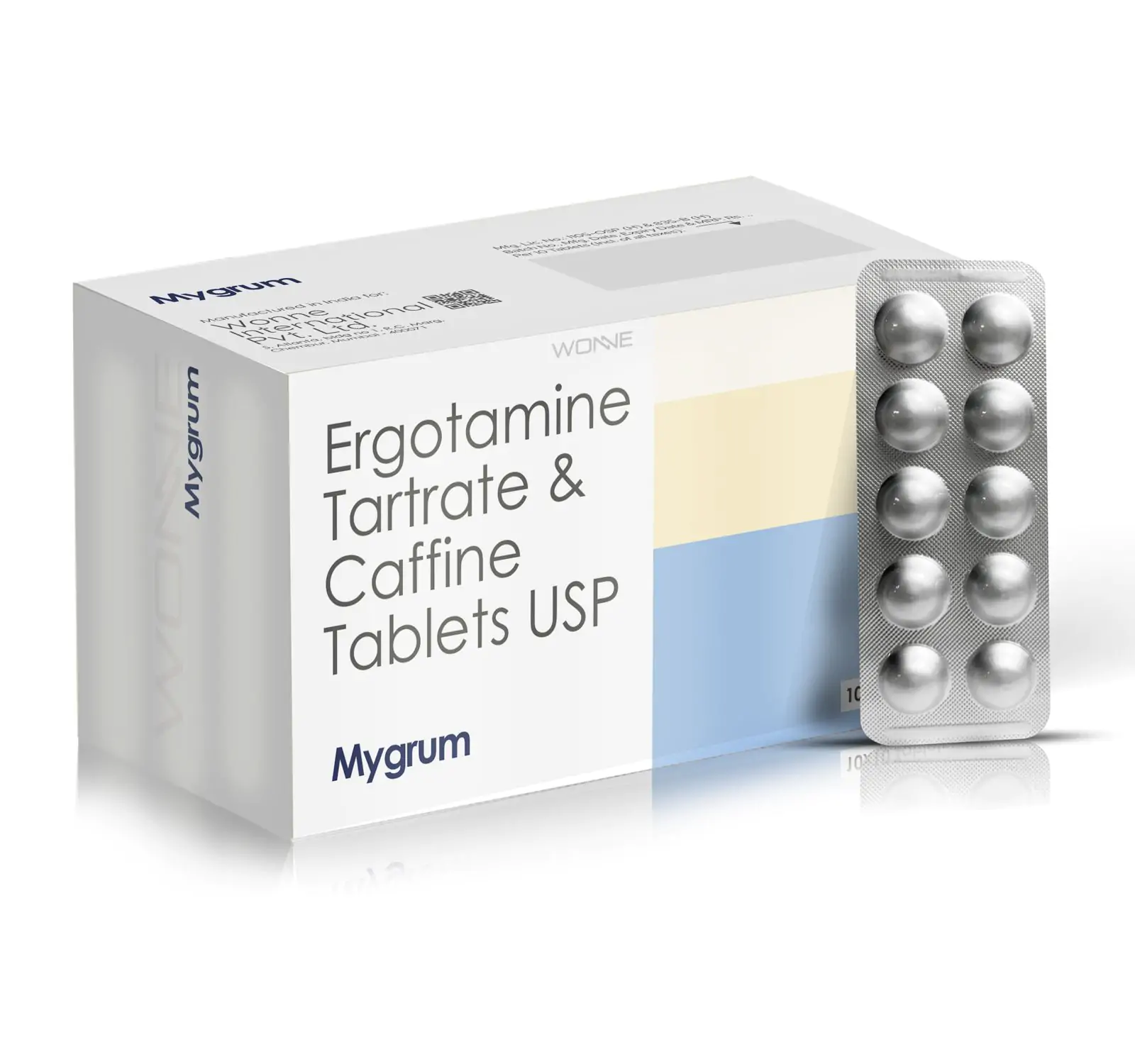 ERGOTAMINE TARTRATE AND CAFFEINE TAB