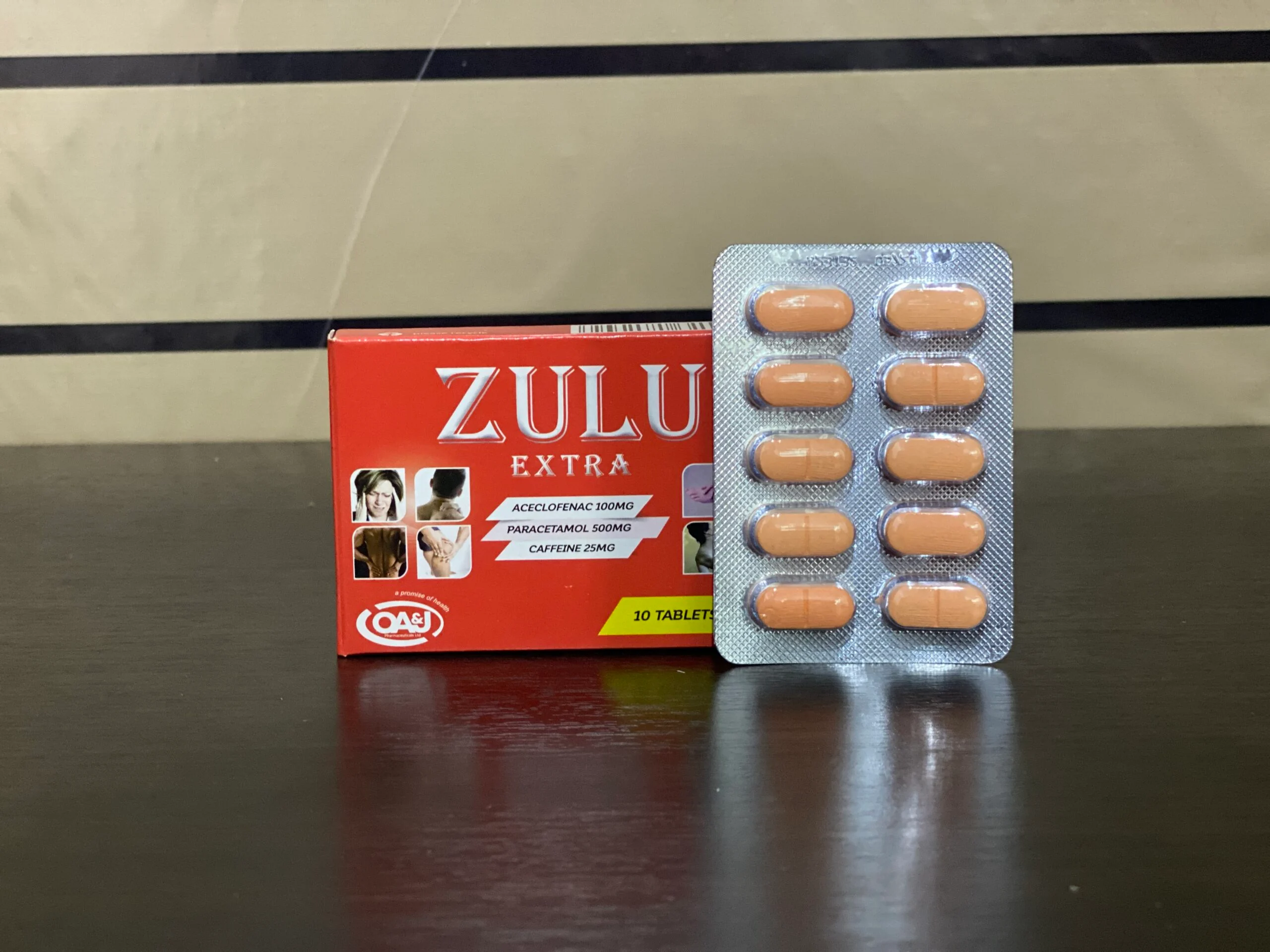 ACECLOFENAC PARACETAMOL AND CAFFEINE  (ZULU EXTRA) (PACK)